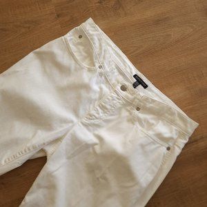 Eileen Fisher white slim straight leg pants
